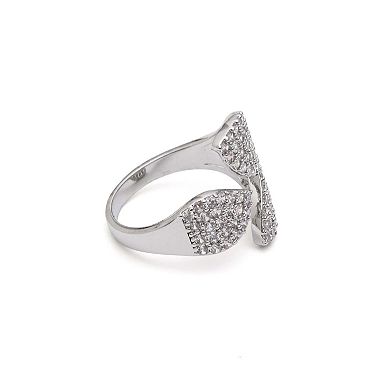 AGP PARIS Abstract Pavé Open Ring - Free Size