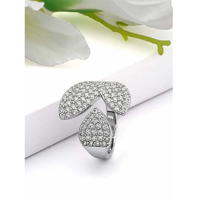 AGP PARIS Abstract Pavé Open Ring - Free Size