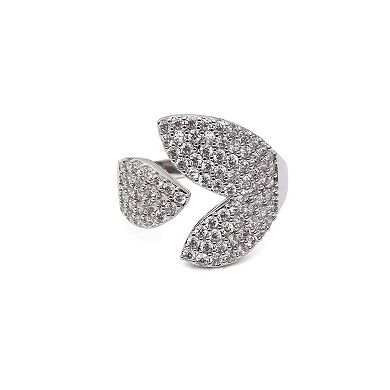 AGP PARIS Abstract Pavé Open Ring - Free Size