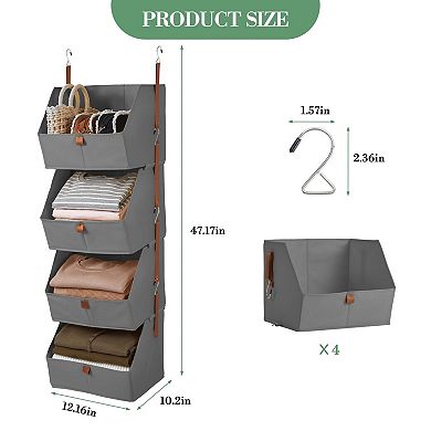 ANIXOL Space Saving Hanging Closet Organizer