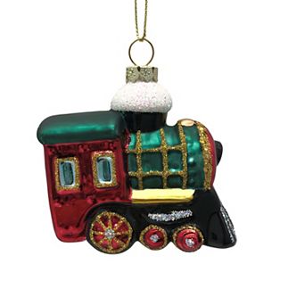 St. Nicholas Square® Glittered Glass Train Christmas Ornament