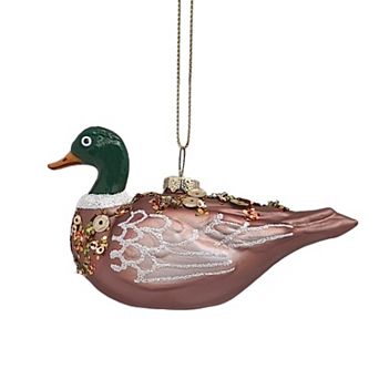 St. Nicholas Square® Glass Mallard Duck Christmas Ornament