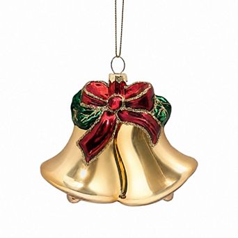 St. Nicholas Square® Glass Gold Bells Christmas Ornament