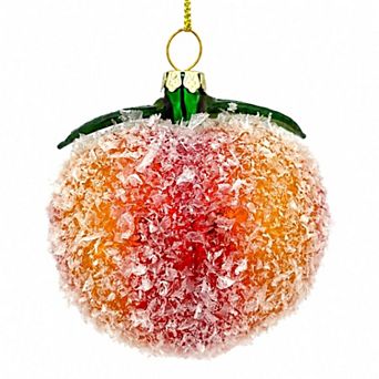 St. Nicholas Square® Sugared Peach Christmas Ornament with Loop for Hanging
