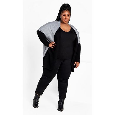 Avenue Women's Plus Size Splice It Cardigan