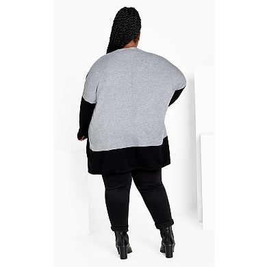 Avenue Women's Plus Size Splice It Cardigan