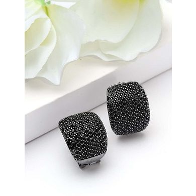 AGP PARIS Pavé Dome Stud Earrings