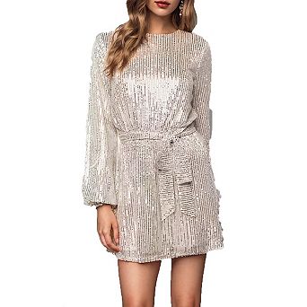 Seoria Crew Neck Short Sleeve Mini Dress