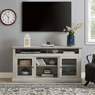 Merax Classic TV Stand for TVs up to 65'', Media Console with Cable Management & Adjustable