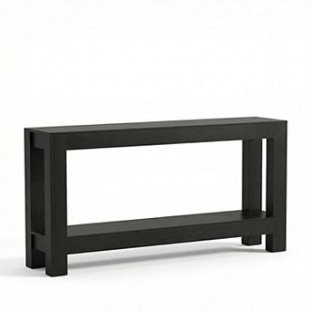 ANIXOL Rustic Narrow 2 tier Farmhouse Console Table