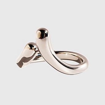 Women's Minimalist Geometric Open Ring - Adjustable Line Statement Ring for Daily & Modern Styling
