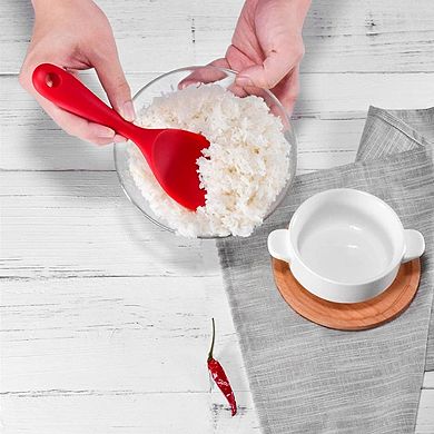 Non-stick Rice Paddle Heat Resistant Silicone Rice Spatula Spoon