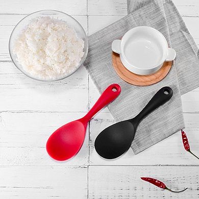 Non-stick Rice Paddle Heat Resistant Silicone Rice Spatula Spoon