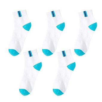 Women's 5 pk Ankle Athletic Socks - Breathable Cushioned Sports Socks for Running, Gym & Casual Wear