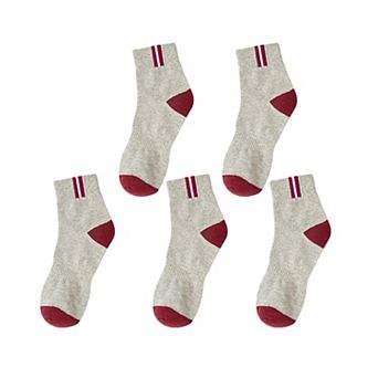 Women's 5 pk Ankle Athletic Socks - Breathable Cushioned Sports Socks for Running, Gym & Casual Wear