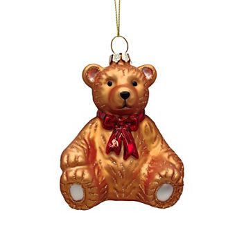 St. Nicholas Square® Glass Holiday Teddy Bear Christmas Ornament