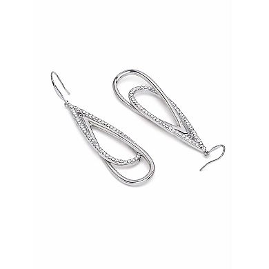 AGP PARIS Double Loop Pavé Drop Earrings