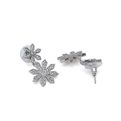 AGP PARIS Double Daisy Crystal Drop Earrings