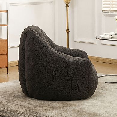 GOODSILO Oversized Fluffy Bean Bag Sofa Chair with Memory Foam Filling