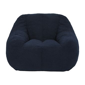 GOODSILO Oversized Fluffy Bean Bag Sofa Chair with Memory Foam Filling