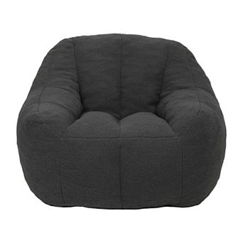 GOODSILO Oversized Fluffy Bean Bag Sofa Chair with Memory Foam Filling
