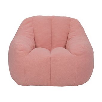 GOODSILO Oversized Fluffy Bean Bag Sofa Chair with Memory Foam Filling