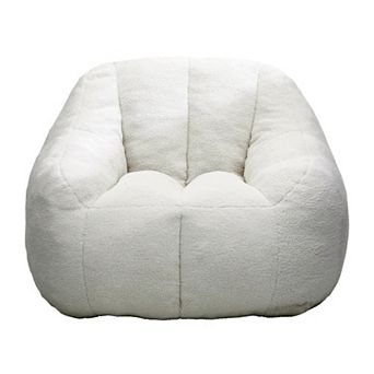 GOODSILO Oversized Fluffy Bean Bag Sofa Chair with Memory Foam Filling