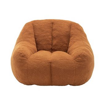 GOODSILO Oversized Fluffy Bean Bag Sofa Chair with Memory Foam Filling
