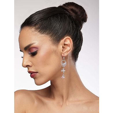 AGP PARIS Floral Halo Chandelier Earrings
