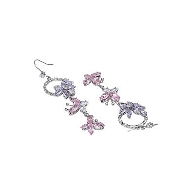 AGP PARIS Floral Halo Chandelier Earrings