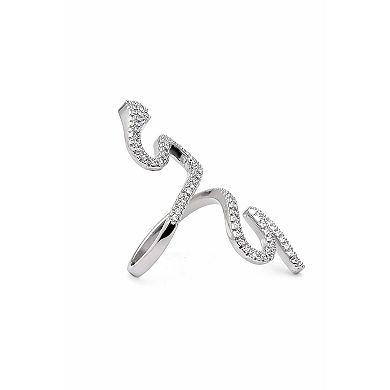 AGP PARIS Pavé Snake Coiled Ring - Free Size