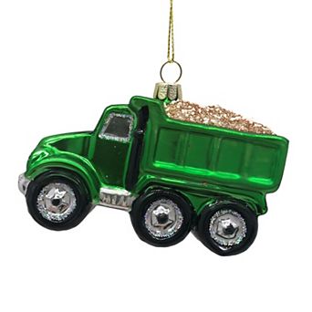 St. Nicholas Square® Glass Dump Truck Christmas Ornament
