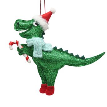 St. Nicholas Square® Glittered Dinosaur Christmas Ornament