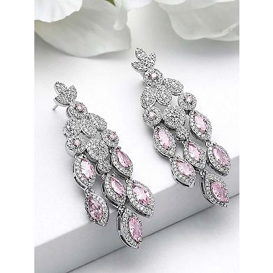 AGP PARIS Marquise Crystal Chandelier Earrings