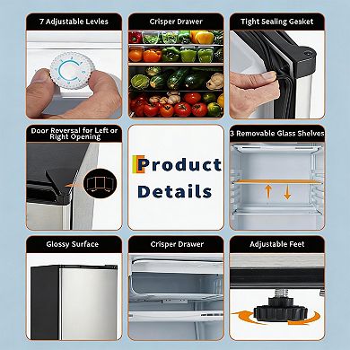 ANIXOL 4 5 Cu Ft Mini Fridge with Freezer