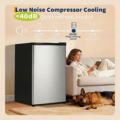 ANIXOL 4 5 Cu Ft Mini Fridge with Freezer