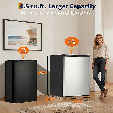 ANIXOL 4 5 Cu Ft Mini Fridge with Freezer