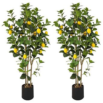 2 pc 4FT Artificial Trees Indoor, Faux Tree, Artificial Planter