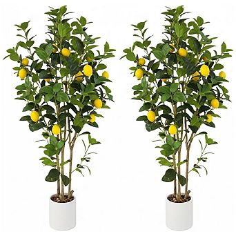 2 pc 4FT Artificial Trees Indoor, Faux Tree, Artificial Planter