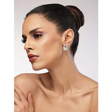 AGP PARIS Swirl Opalescent Stone Stud Earrings