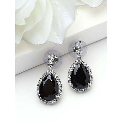 AGP PARIS Halo Teardrop Sparkle Drop Earrings