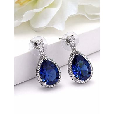 AGP PARIS Halo Teardrop Sparkle Drop Earrings