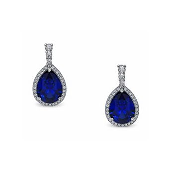 AGP PARIS Halo Teardrop Sparkle Drop Earrings