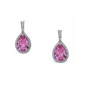 AGP PARIS Halo Teardrop Sparkle Drop Earrings
