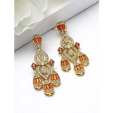AGP PARIS Geometric Chandelier Statement Earrings