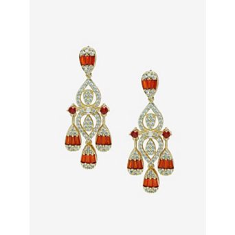AGP PARIS Geometric Chandelier Statement Earrings