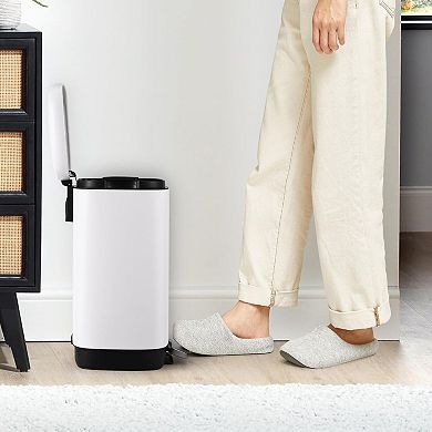 Smudge Resistant Rectangular Trash Can 12L