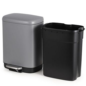Smudge Resistant Rectangular Trash Can 12L