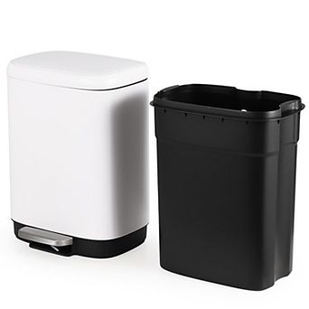 Smudge Resistant Rectangular Trash Can 12L
