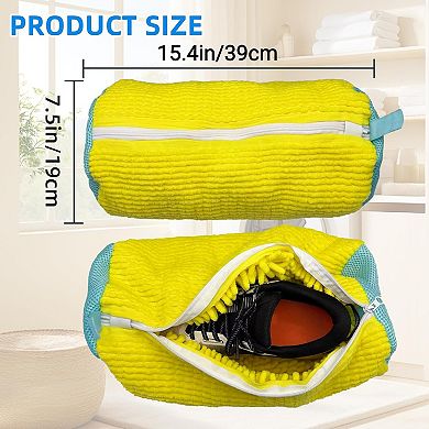 Shoe Washing Machine Bag, 2-Pack Laundry Shoe Bag for Washer and Dryer, Reusable Shoe Cleaning Bag